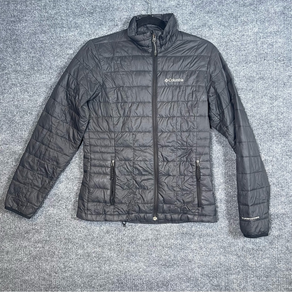 Columbia Men’s XS Black Omni Heat TurboDown 590TD Lightweight Puffer Zip Jacket - Picture 1 of 15